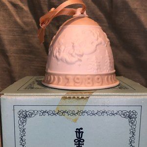 Vintage Annual Christmas Ornament Bell by Lladro 1989